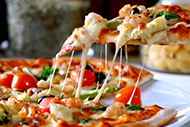Cheese and vegetable pizza Cheese and vegetable pizza